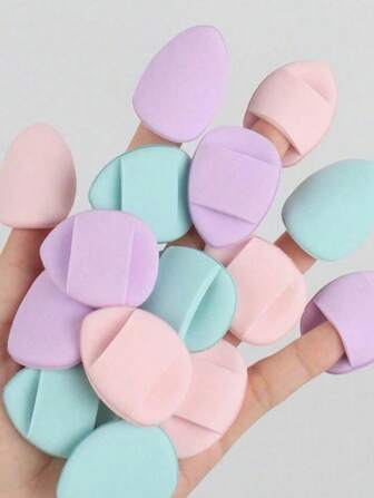 10 قطع من إسفنجات الهواء الصغيرة، تشمل وسادات الهواء والإسفنجات المختلطة بدون التكس، وإسفنجات المكياج، مناسبة لأساس السائل والبودرة والكونسيلر. مناسبة لجميع أنواع البشرة.