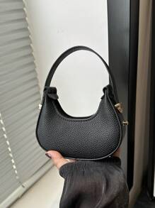 Bolso de mano pequeño de mujer con estampado de leopardo, elegante bolso de forma de media luna, bolso de mano ligero de alta calidad