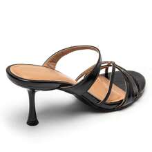 Summer Fashionable Versatile Minimalist High Heel Sandals - Black - View 5