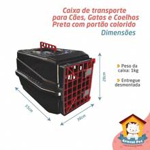 Caixa De Transporte N5 Para Cães Cachorro Gato Pequena Color - Rosa empoeirado - Visão 4