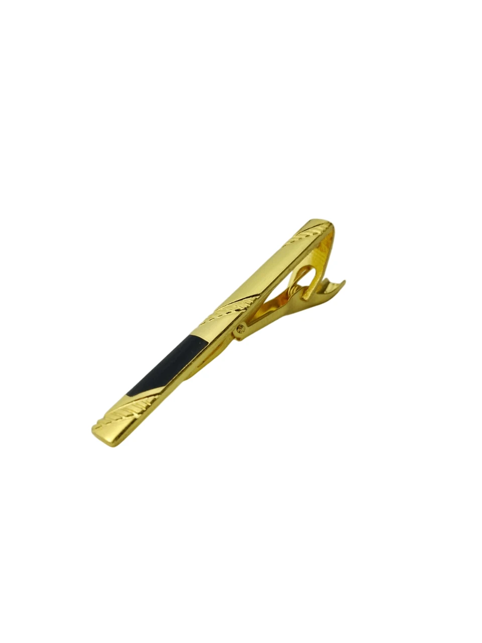 Men Ties Clip Work For Formal Occasions And Business Outfit - Gold - View 1