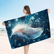 1 件超大孔雀羽毛印花超细纤维沙滩巾 - 快干、不粘、超柔软、亲肤、便携，适合趣味旅行、瑜伽、野餐和泳池派对母亲节鲜花、给妈妈的个性化礼物、最后一分钟的礼物、母亲节创意、母亲节礼物、给妈妈的手工卡片、50 美元以下最佳母亲节礼物夏季、节日 - 彩色 - 查看 17