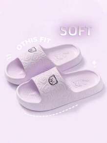 Summer Anti-Skid Indoor Shower Slippers For Couples EVA House Slippers For Women Unisex Couple Flip Flops Indoor Men Women Slip Resistant - 紫色(女款) - 查看 3