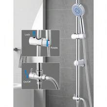 Shower Riser Kit Shower Mixer Twin Head Shower Set Bathroom Square Mixer With Handheld Shower And 8" Square Overhead Adjustable Rainfall Shower Taps And Hose Chrome Plated Kit (Square) Home Bathroom Decor Summer - Square - View 10