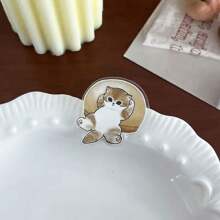 8 حبات دبابيس من الأكريليك بأشكال قطط كرتونية جميلة - تصاميم حيوية للصغير القطط مع الأكسسوارات والطعام، ديكورات موسمية مثالية للخريف/الشتاء، إكسسوارات للقطط