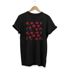 Poppy Red Flowers Aesthetic T-Shirt  Botanical Floral Graphic Tee  Minimalist Urban Streetwear