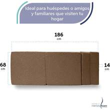 Memory Foam Sofa Cama Cozy Plegable Home (Rosa, Matrimonial) - Café claro - Ver 7