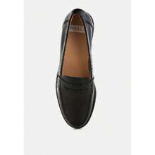 Clotilda Perforated Low Heel Loafers