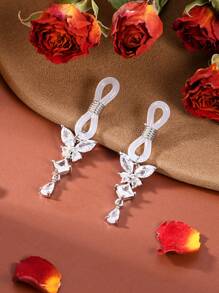 Adjustable Fake Nipple Rings Faux Nipple Dangles With Rose, Heart, Butterfly, & Clear Rhinestones, Non Piercing Nipple Jewelry, Fake Nipple Rings | Fake Nipple Piercings Valentines For Couples Daily Wear