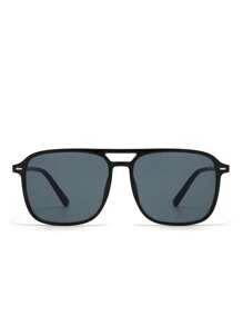 1pc Men's Geometric Pattern Decor Casual Beach Fashion Glasses, All-Season Fashion