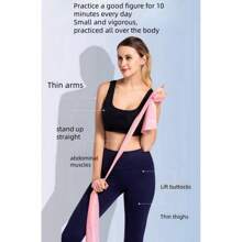 2/1pc/Set Yoga Resistance Bands, Elastic Bands For Fitness, TPE Training Stretch Bands, Pilates Latex Pull Rope - Multicolor - View 9