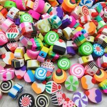 100 PCS Beads Interlayer Children's Fruit Sweet Pets Rubberized Fimo Jewelry - 條約 - 查看 2