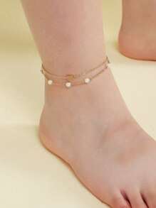 1 buc. Brățară minimalistă la modă cu fluture, strat dublu, potrivită pentru purtare zilnică și vacanță