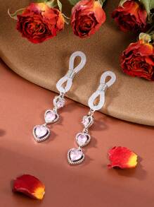 Adjustable Fake Nipple Rings Faux Nipple Dangles With Rose, Heart, Butterfly, & Clear Rhinestones, Non Piercing Nipple Jewelry, Fake Nipple Rings | Fake Nipple Piercings Valentines For Couples Daily Wear