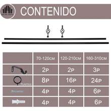 Curtain Window Rods - 黑色 - 查看 6