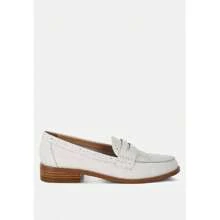 Clotilda Perforated Low Heel Loafers