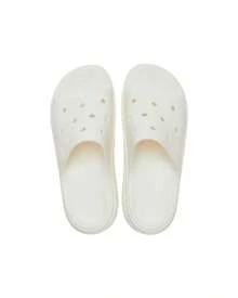 CROCS Stomp - Women's Casual Comfortable Thick Sole Slide Sandals - White - View 3