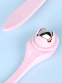 1pc Stainless Steel 360-Degree Massage Ball Eye Massager, For Reducing Puffiness And Dark Circles, Pink Color, Skincare Facial Massage Tool - Multicolor - View 6