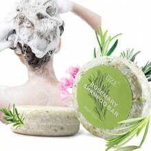 GZE 迷迭香洗发皂和护发素 | 深层清洁控油美容护发精油洗发皂保湿头皮护理男女通用 - 綠色 - 查看 5