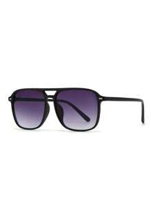 1pc Men's Geometric Pattern Decor Casual Beach Fashion Glasses, All-Season Fashion