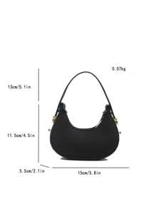 Bolso de mano pequeño de mujer con estampado de leopardo, elegante bolso de forma de media luna, bolso de mano ligero de alta calidad