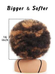 Perruque bouclée et volumineuse de style rétro des années 70, en matériau synthétique court, douce et naturelle. Convient pour les femmes, Halloween, fêtes quotidiennes, cosplay et autres occasions. - Marron - Voir 4