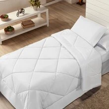 4 Piece Kit Double-Sided Single Duvet + 2 Piece Sheet Set - White - View 3