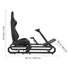 Racing Wheel Stand Foldable With Wheels For Logi Tech G923/G920/G29, Heavy Duty Steel Driving Simulator Cockpit-Thrust Master T248P, Fanatec, Hori, Compact, Steering Wheel Bracket & Foot Pedal Adjustable, Movable Wheels Heavy-Duty Frame Standard GT/Formula SeatingMax Load 330 LBS - Small Base without Wheels - 查看 10