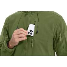 Cotrasen Men's Casual Hooded Multi-Pocket Fleece Jacket Winter Windproof Warm Jacket Coat - Army Green - View 5
