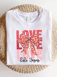 Love Like Jesus Shirt, Jesus Valentine T-Shirt, Bible Verse Tee, Religious Valentine Gift, Love Jesus Shirts, Christian Valentine T-Shirts, Jesus Lovers Tees. SD-1899 - 白色 - 查看 1