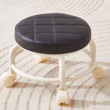 1 pieza Silla de aprendizaje para niños con polea familiar, taburete universal, taburete redondo pequeño, escalón, taburete bajo, silla de ruedas perezosa, rueda universal, pequeña silla cosida con belleza, banco famoso en internet, taburete móvil cosido con belleza - Multicolor - Ver 5