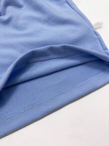 ACME MADE IN CHINA 3pcs Summer Sweatshirt Shorts Kit With Drawstring Pocket For Women - Azul/Blanca/Preto - Ver 5