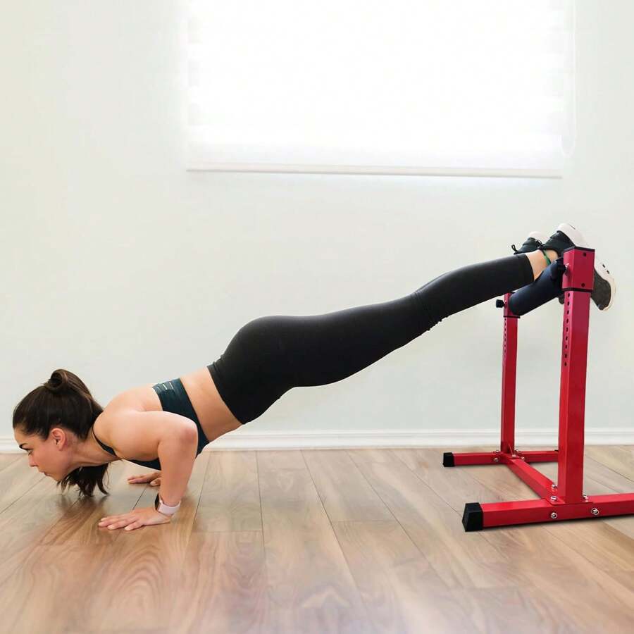GOCAPTAIN Bulgarian Split Squat Stand 30", Bulgarian Split Squat Stand With 11-Level Single Leg Squat Roller, Single Leg Squat Stand, Lower Body Specialty Machine Single Leg Squat Stand Machine,Lower Body Specialty Machine,Leg Lunges For Leg Stretching Hip Thrusters Home Gym - Red - View 1