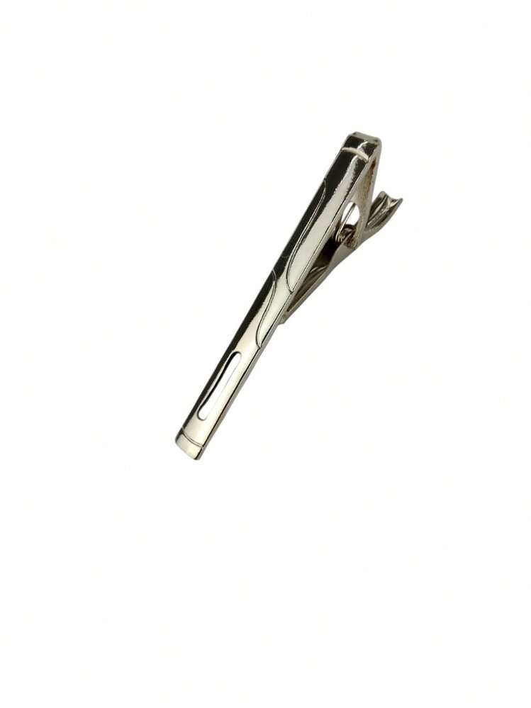 Lot Of 4 Metal Tie Clips, 6cm, Slim And Traditional. Ref: 471 - 彩色 - 查看 2