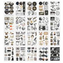 Vintage florale Schmetterling Natur Poesie Briefmarke Dekorative Aufkleber für Scrapbooking, Trash Journal, DIY Handwerk, Album, Handy-Hülle, Notizbuch, Kalender, Notizblock, Schulmaterial, Rückkehr zur Schule