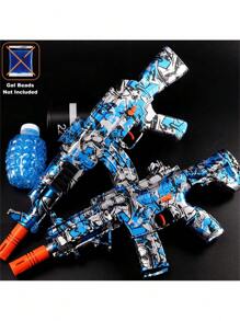 DECORAÇAO CARNAVAL AK47 M416 Blaster de Gel Elétrico - Superfície Metálica, Blaster de Disparo Automático de Munição, Adequado para Atividades ao Ar Livre e Jogos de Time de Tiro, Longo Alcance de Tiro, Brinquedo de Jogo ao Ar Livre, Acompanha Óculos de Proteção (Não Inclui Bolinhas de Gel)
