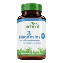 3 Magnesium | 60 Tablets | Vidanat - FLAVORLESS - View 1