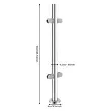 kangten Glass Railing Post, 176.37Lbs Bearing Stairs Railing Post, Stainless Steel Glass Clamp Post Cylinder Middle Post - Silver - View 4