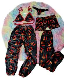 Duo de pijama para pareja de CT NEGRO 5 piezas - Multicolor - Ver 1
