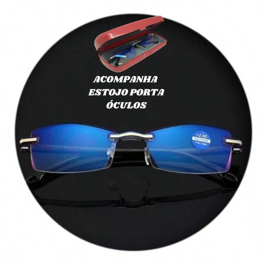 000 Óculos De Leitura Blue Light Blocking Reading Glasses Men TR90 Square Frame Sports Presbiopia Antifadiga Para Computador