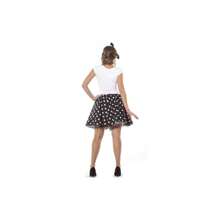 Fiesta Guirca Women's 1950s Black Polka Dot Rock & Roll Costume - UK 14-16 - Black and White - View 2