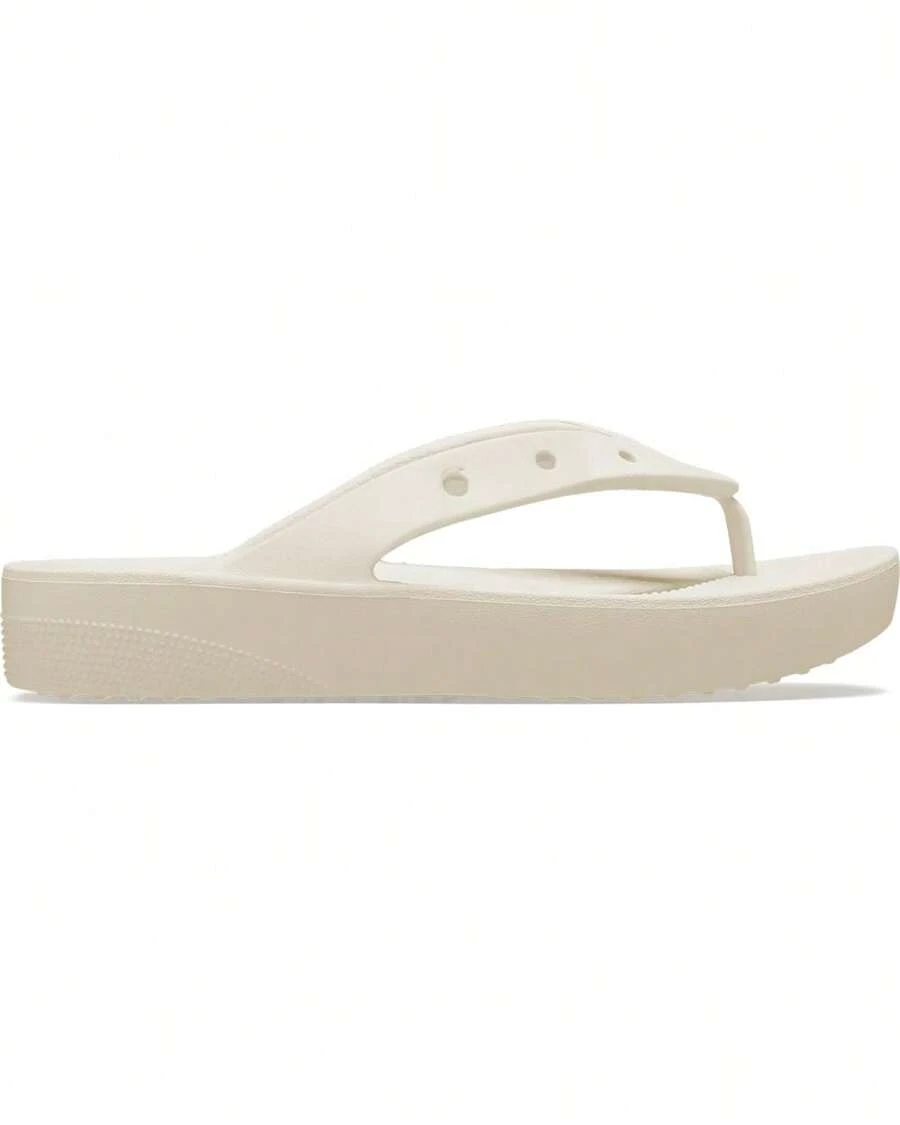 Crocs Classic Platform - Women's Casual Comfortable Versatile Flip Flops - Beige - View 1