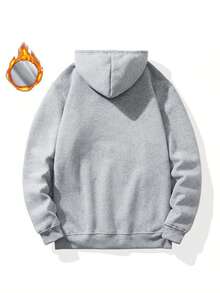 Entrega Local - La Vida Es Todo Para Adolescentes En Otoño E Invierno Suéteres de felpa, sudaderas con capucha para hombres, tops estampados de moda y regalos para hombres son adecuados tanto para adolescentes como para adultos. Son perfectos para fiestas, regalos navideños y la vida diaria, mostrando tu moda y confianza. ¡Este es un artículo imprescindible! - gris - Ver 2