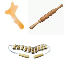 Kit 7 Piezas Maderoterapia Reafirmar Masajeador Corporal - Brillante - Ver 3