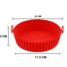 Cesto de Silicone Redondo Air Fryer e Forno Forma para Fritadeira Elétrica