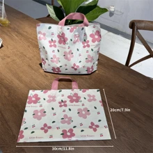 20 Pcs Thickened Plastic Gift Tote Bag,Flower Patterned Plastic Tote Bag, Lightweight, Portable Flower Design Pattern Pattern Pattern Large Capacity Handbag, Wedding, Shopping Bag,Birthday Gift Bag, Party Favor Bags,Gift Bag - Multicolor - View 8