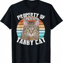 Cat Tabby Lover Vintage Eighties Style Cat Retro Gift T-Shirt
