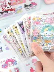 Sanrio 100 pièces Autocollants Sanrio Hello chat Kuromi Melody Guiguan Dog New PET pour enfants - Design de bandes dessinées et d'animaux imperméables, scrapbooking, projets DIY et décoration de bouteilles d'eau. Convient pour les autocollants de réfrigérateur, les accessoires de chambre, les vêtements, les sacs, les accessoires de robe, la papeterie créative DIY et la mise en scène. (100 autocollants sans double) , Cadeaux de rentrée scolaire