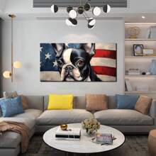 1 Pc Patriotic Bullfighting Room Decoration Wooden Framed Canvas Painting -  Thickness 2.25cm/0.9inch,Home Gift Decoration, Room Decoration Aesthetic, Wall Decoration Art, Perfect Gift, Autumn And Winter Wall Decoration, Living Room Decoration, Bedroom Decoration, Kitchen Decoration, Entry Decoration, Bathroom Decoration, Direct Wall Painting, High Quality Wall Painting Poster