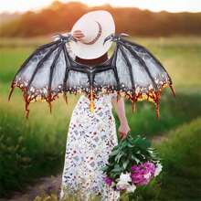Costume Props Wing For Adult, Non-Woven Folding Gradient Dragon Wings Party Clothing Supplies For Halloween - Black - View 7